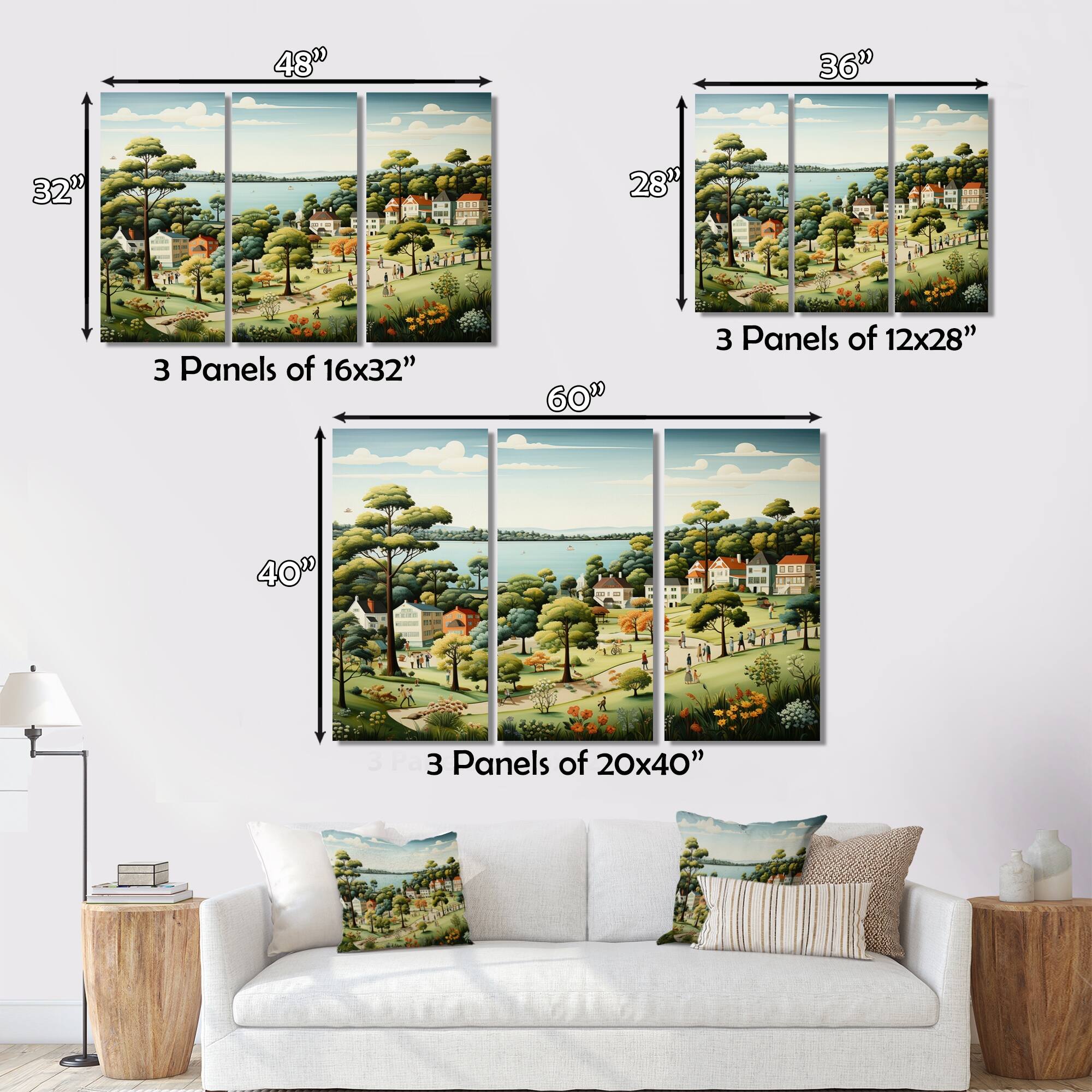 Designart "Country Clubs Croquet Garden II" Architecture Canvas Wall Art Set Bed Bath & Beyond